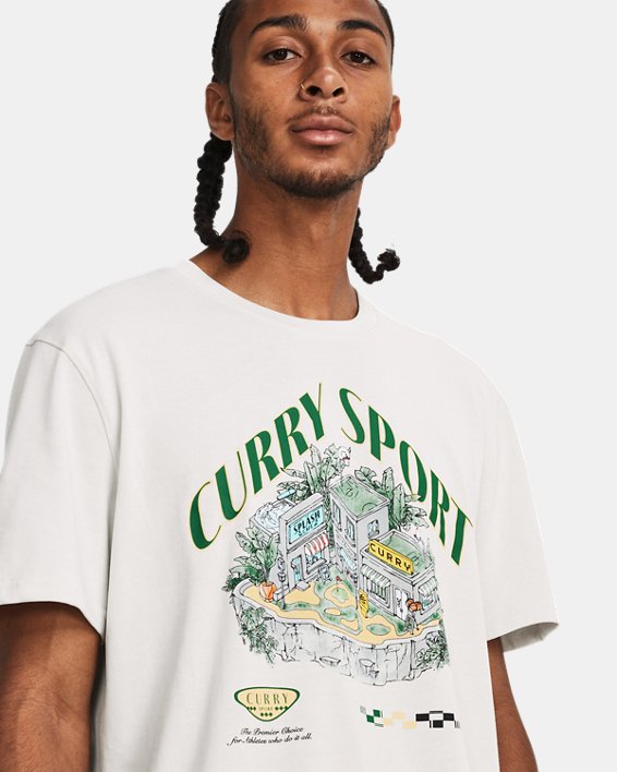 Men's Curry Land Heavyweight Short Sleeve in White image number 3